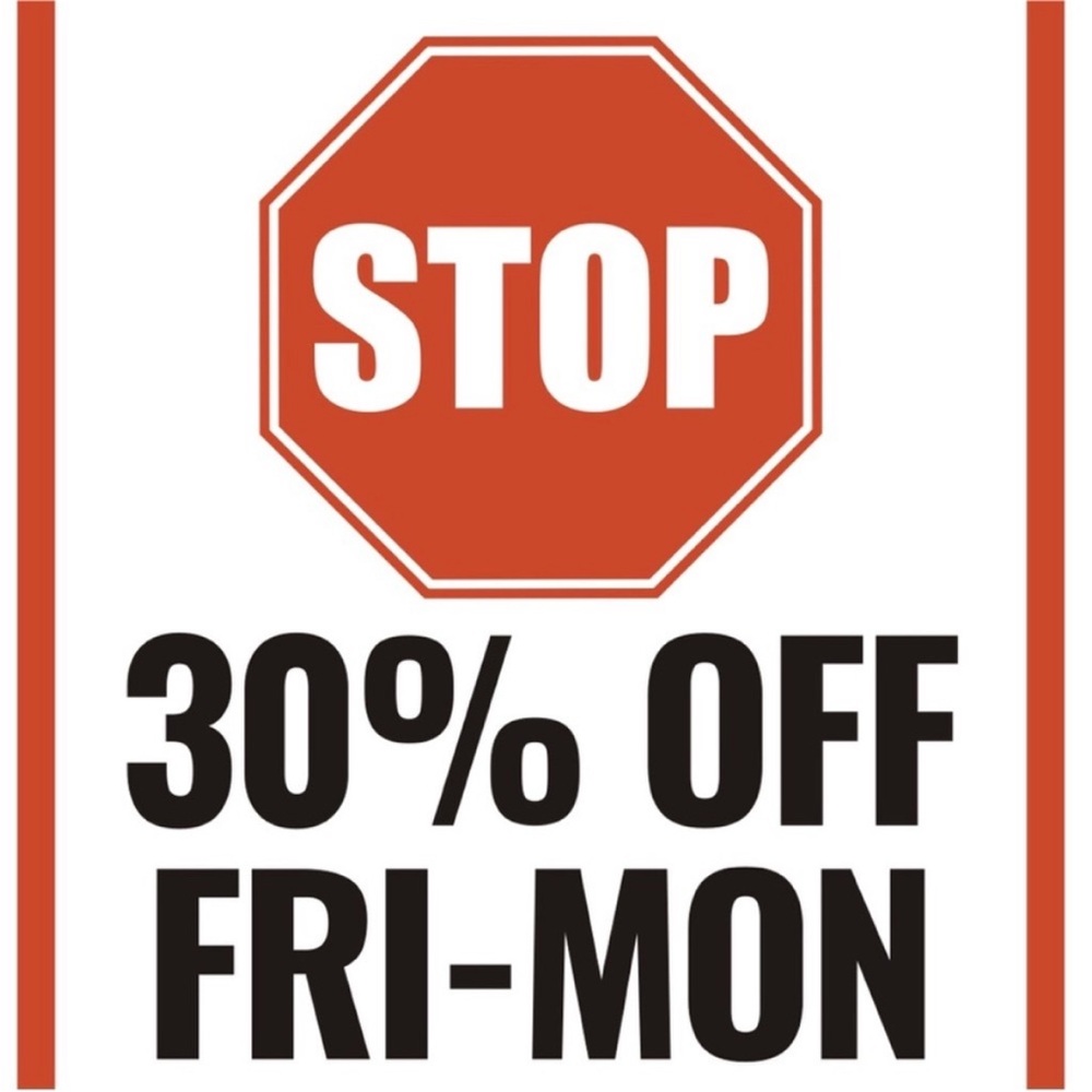 Stop 30% Off Friday-Monday - Picture 1 of 1